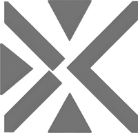 Минималистичный абстрактный логотип компании Софт Ядро Финанс в серых тонах на белом фоне